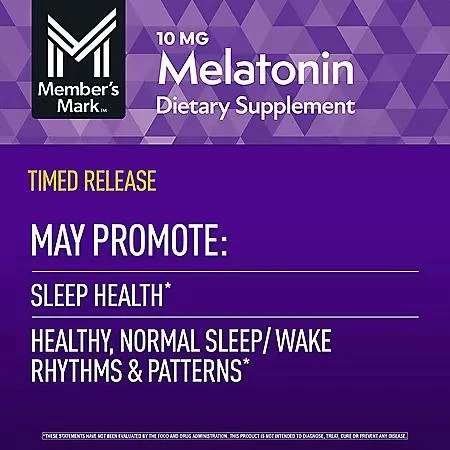 Member's Mark Member's Mark Timed-Release Melatonin Tablets, 10 mg, 300 ct. 4