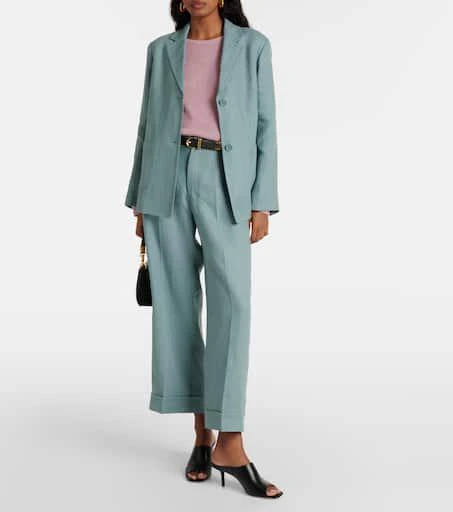 Max Mara Socrates single-breasted linen blazer 2