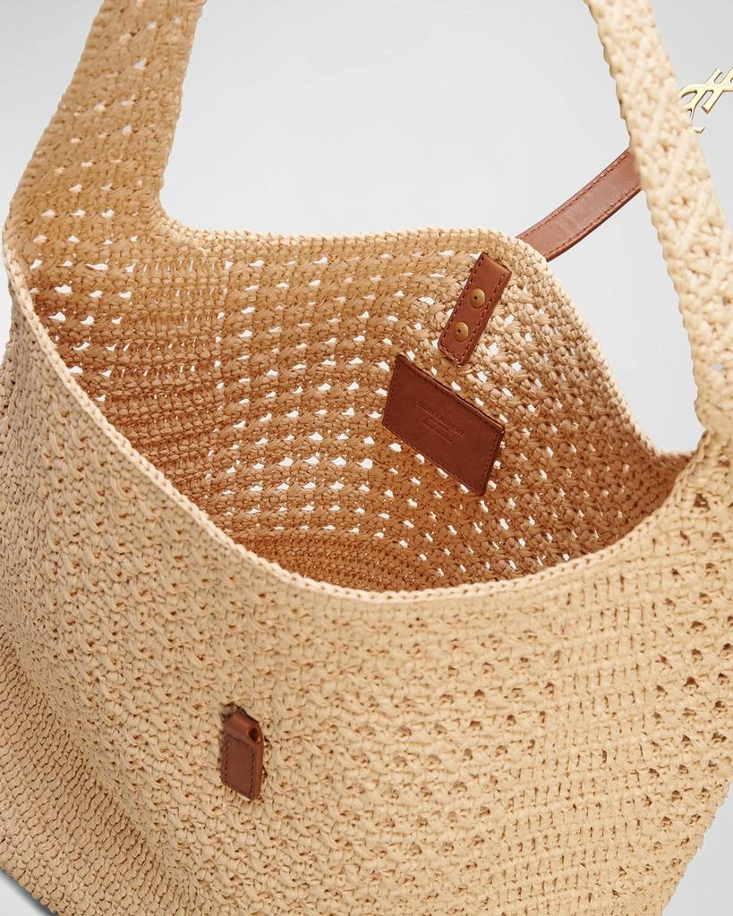 Yves Saint Laurent Hobo YSL Shoulder Bag in Raffia 4
