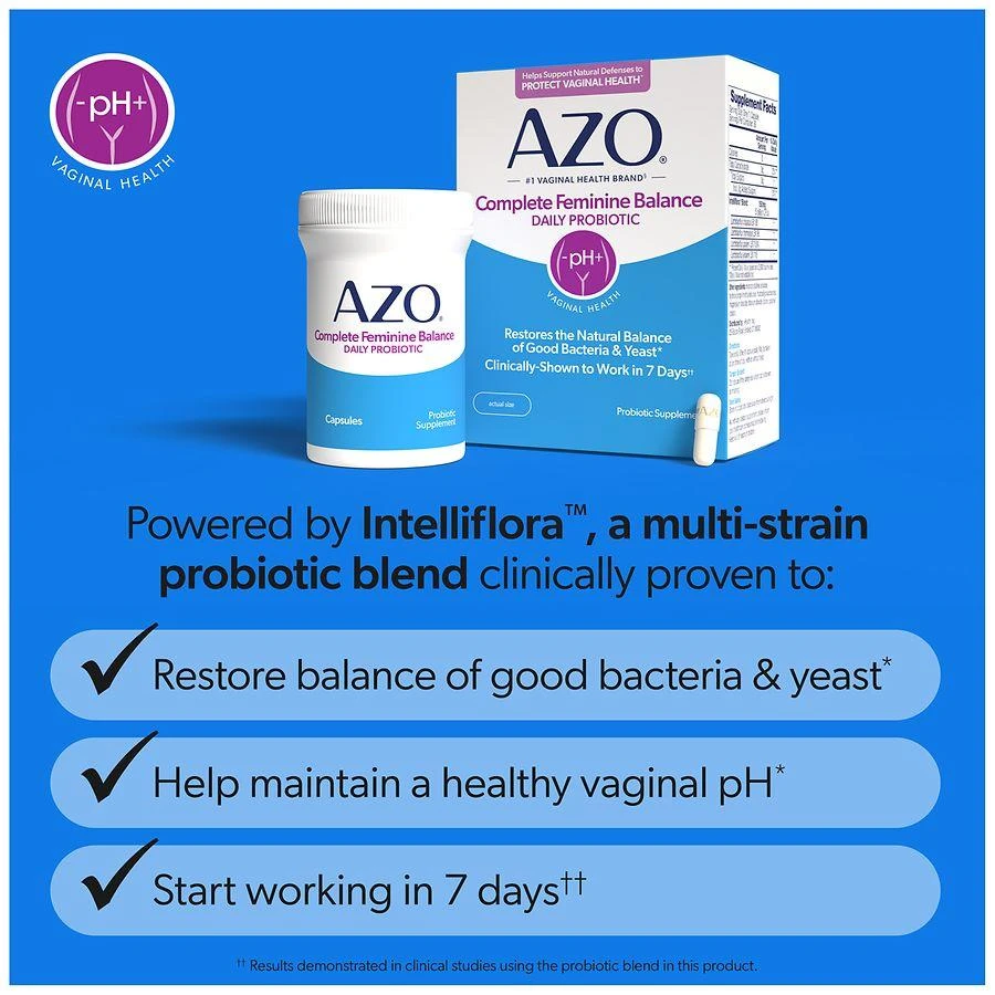 AZO Complete Feminine Balance Daily Probiotics for Women Capsules 2