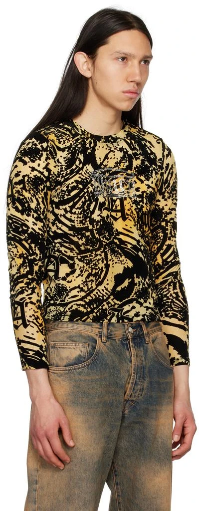 Aries Yellow Juicy Couture Edition Graphic Long Sleeve T-Shirt 2