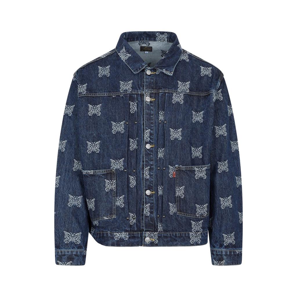 Needles Needles Butterfly Printed Denim Jacket