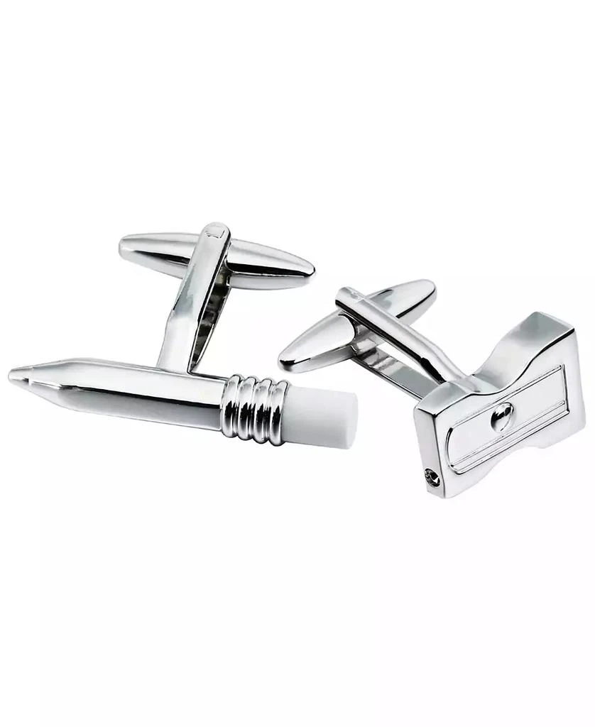 Rhona Sutton Sutton Silver-Tone Pencil And Sharpener Cufflinks