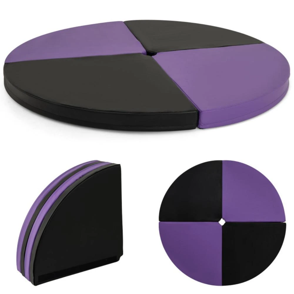 Hivvago Pole Dance Crash Mat Round Portable Yoga Mat with EPE Foam 7
