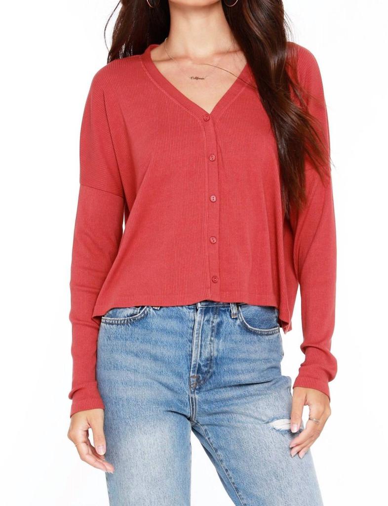 Bobi Bobi - Ribbed Button Up Top