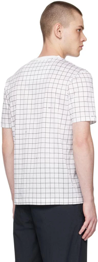 Hugo Boss White Grid Print T-Shirt 3