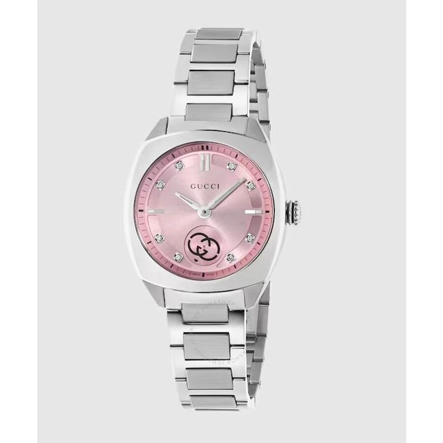 Gucci Interlocking G Quartz Pink Dial Ladies Watch YA142511 1