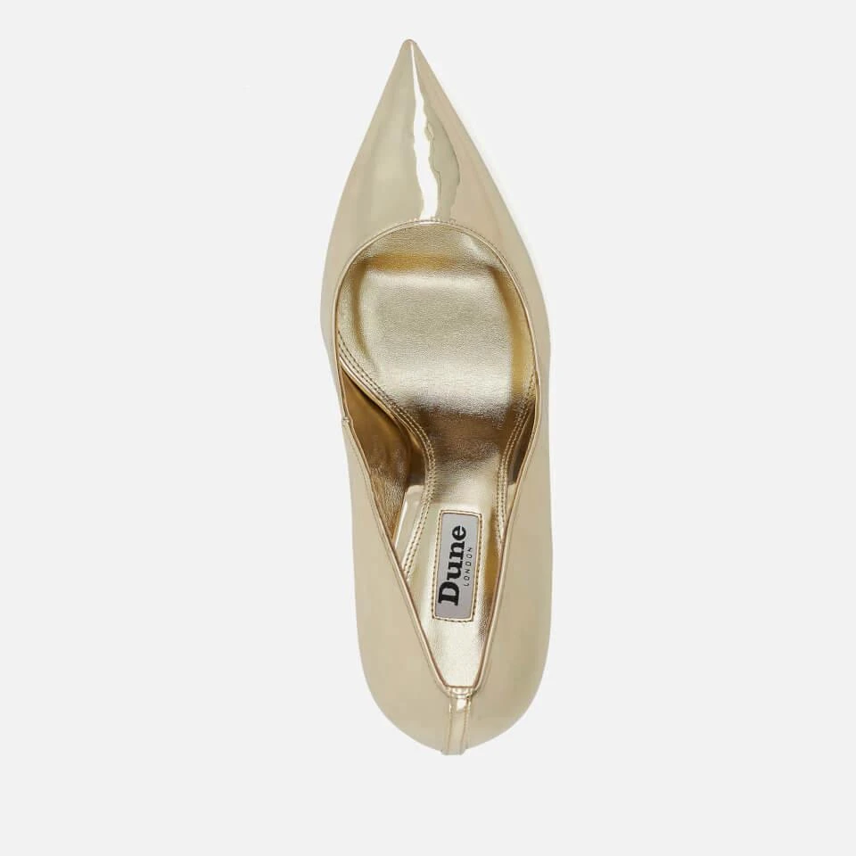 Dune DUNE LONDON WOMEN'S ATTENTION METALLIC PATENT-LEATHER HEELED PUMPS 4