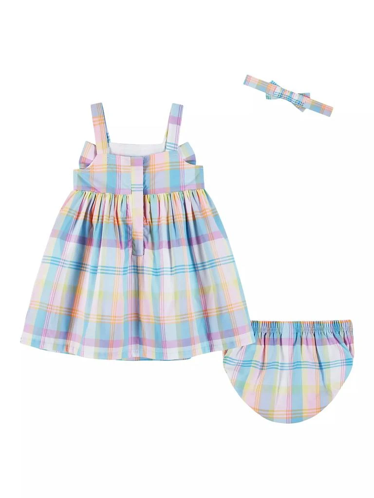 Andy & Evan Baby Girl's 3-Piece Plaid Headband, Dress &amp; Bloomers Set 2