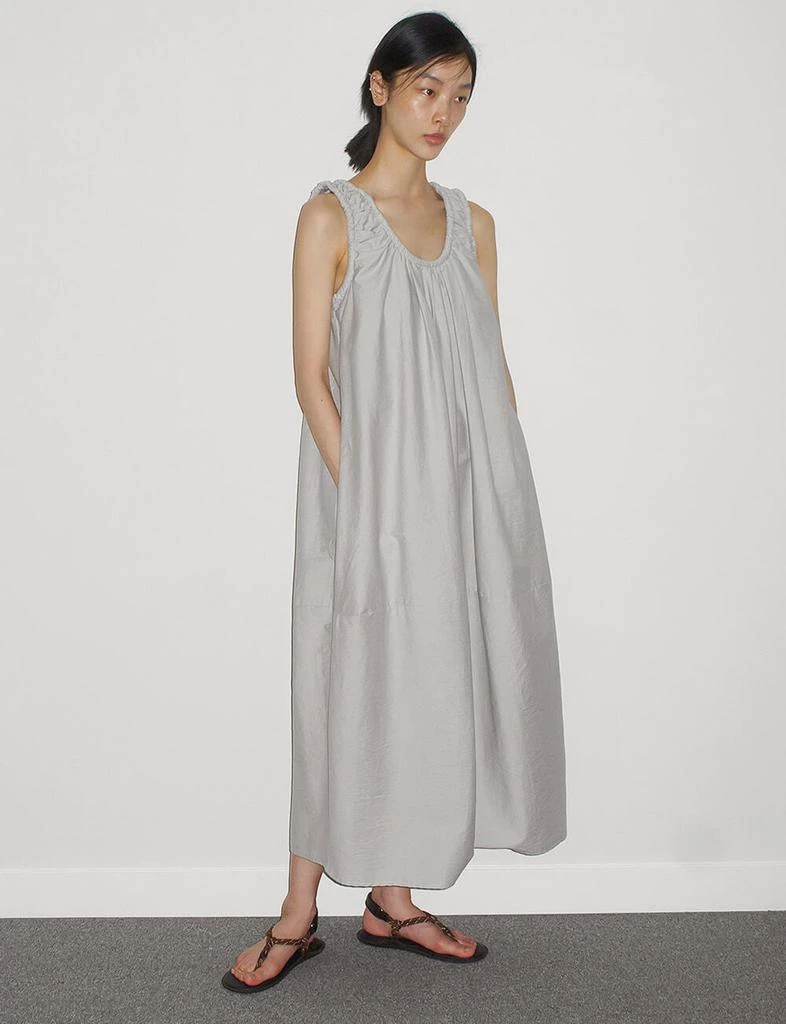 Pixie Market Puff Light-Grey Dress 5