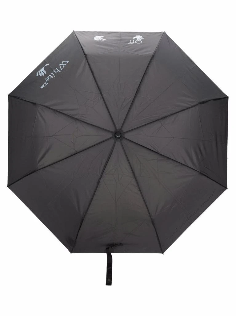Off-White Hands Off logo-print umbrella - men -  -  - Grey 1