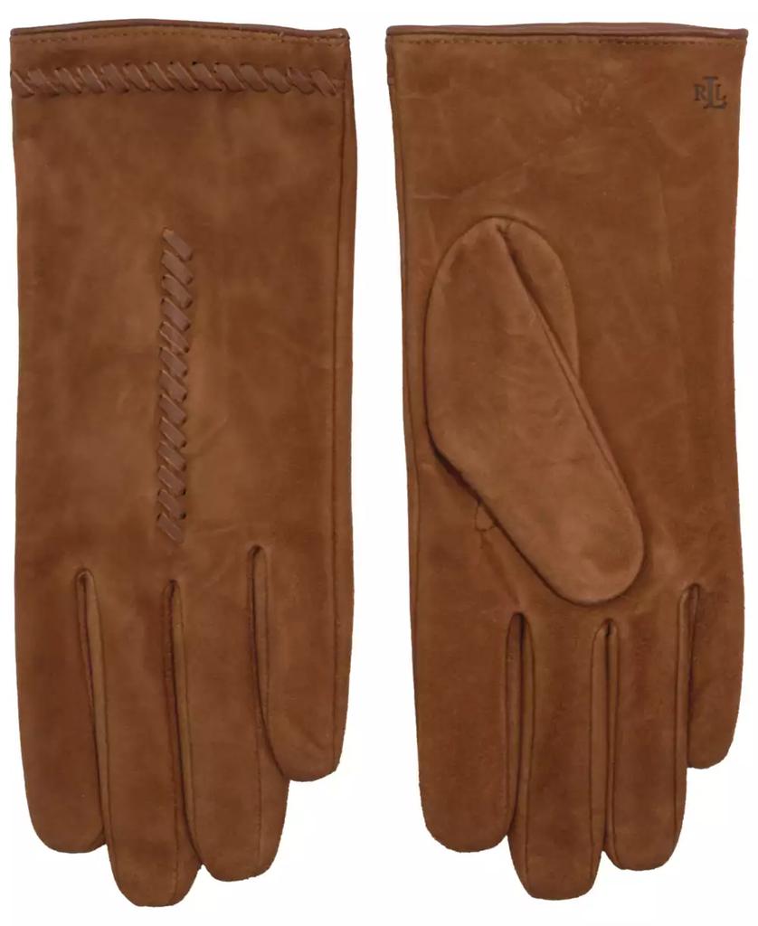 Ralph Lauren Suede Leather Whip Stitch Touch Glove