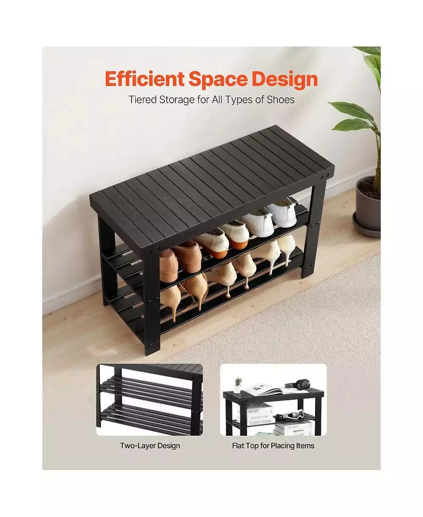 Slickblue 3-Tier Shoe Rack Bench for Entryway Shoe Storage Organizer 8