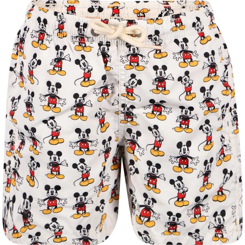 Mc2 Saint Barth Mickey mouse swimming trunks in white 1