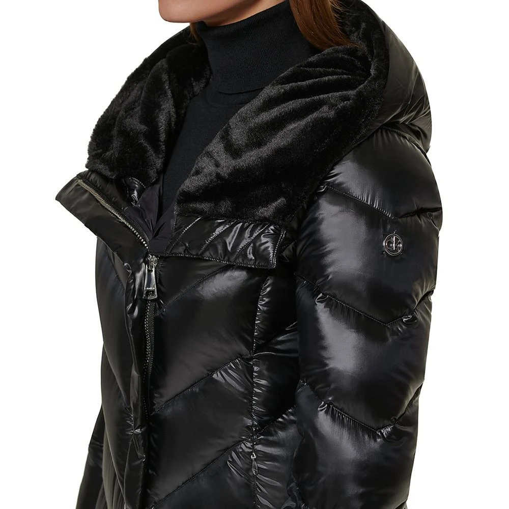 Calvin Klein Women's Faux-Fur-Lined Hooded Down Puffer Coat 4