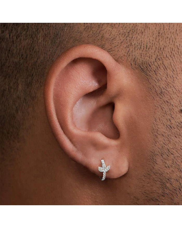 Maria Tash 18K White Gold Lotus Eternity Small Single Hoop Earring 2