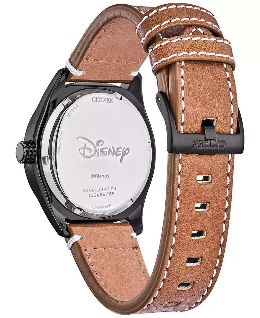 Citizen Eco-Drive Men's Disney Mickey Mouse Brown Leather Strap Watch 43mm 3