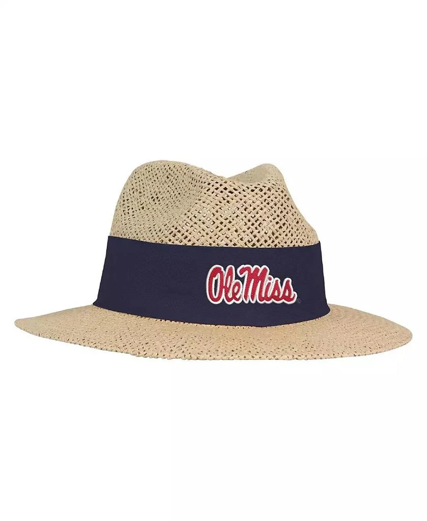 Ahead Men's Tan Ole Miss Rebels Wellington Gambler Straw Hat 1