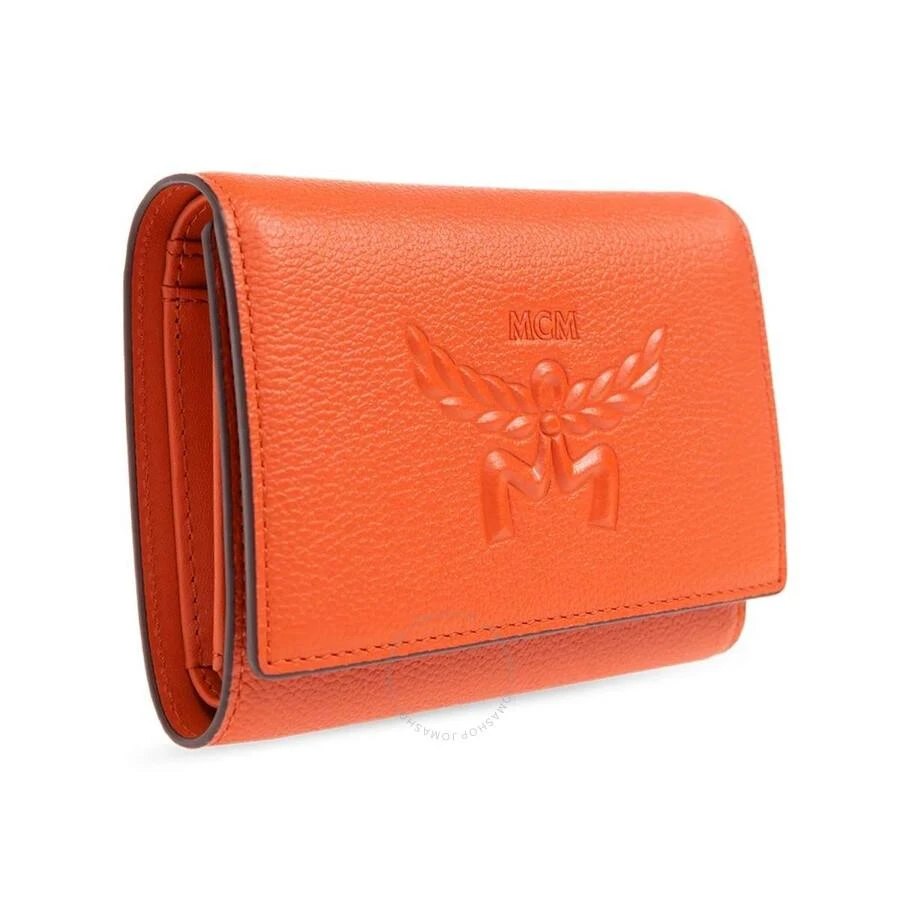 MCM Embossed Logo Small Himmel Trifold Wallet 3