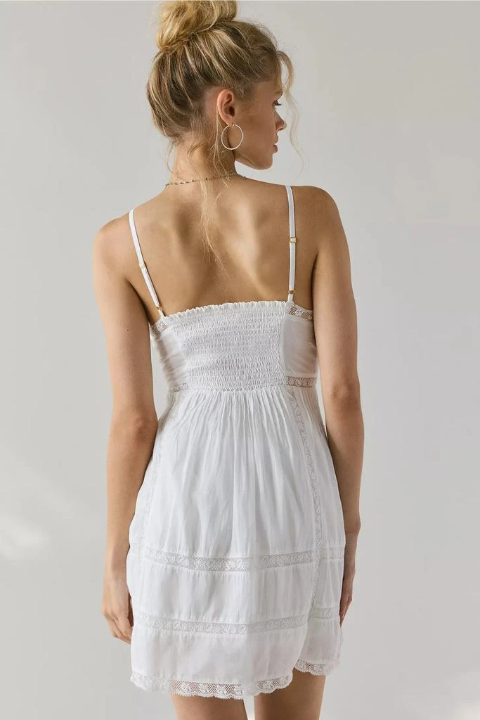 LOVESHACKFANCY LoveShackFancy Docila Heritage Lace-Trim Cotton Mini Dress 4