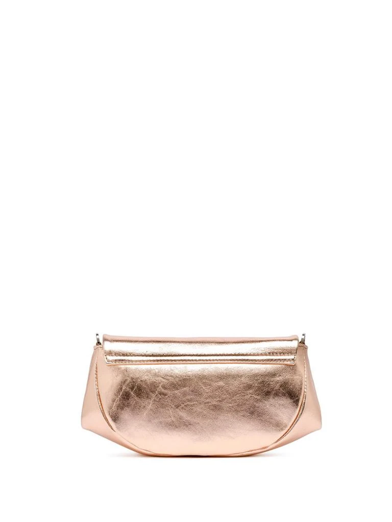 Gianni Chiarini Adele Clutch Bag In Metallic Leather With Shoulder Strap 3