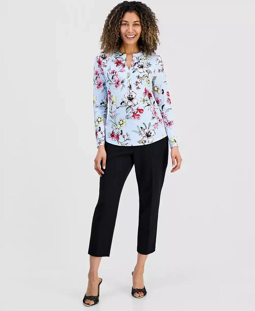 INC International Petite Floral-Print Henley Top, Macy
s Exclusive 3
