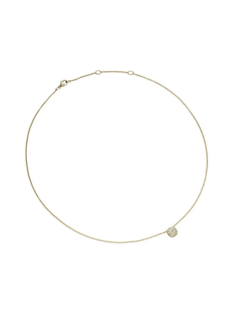 David Yurman Cushion Pendant Necklace in 18K Yellow Gold with Diamonds, 8MM 3