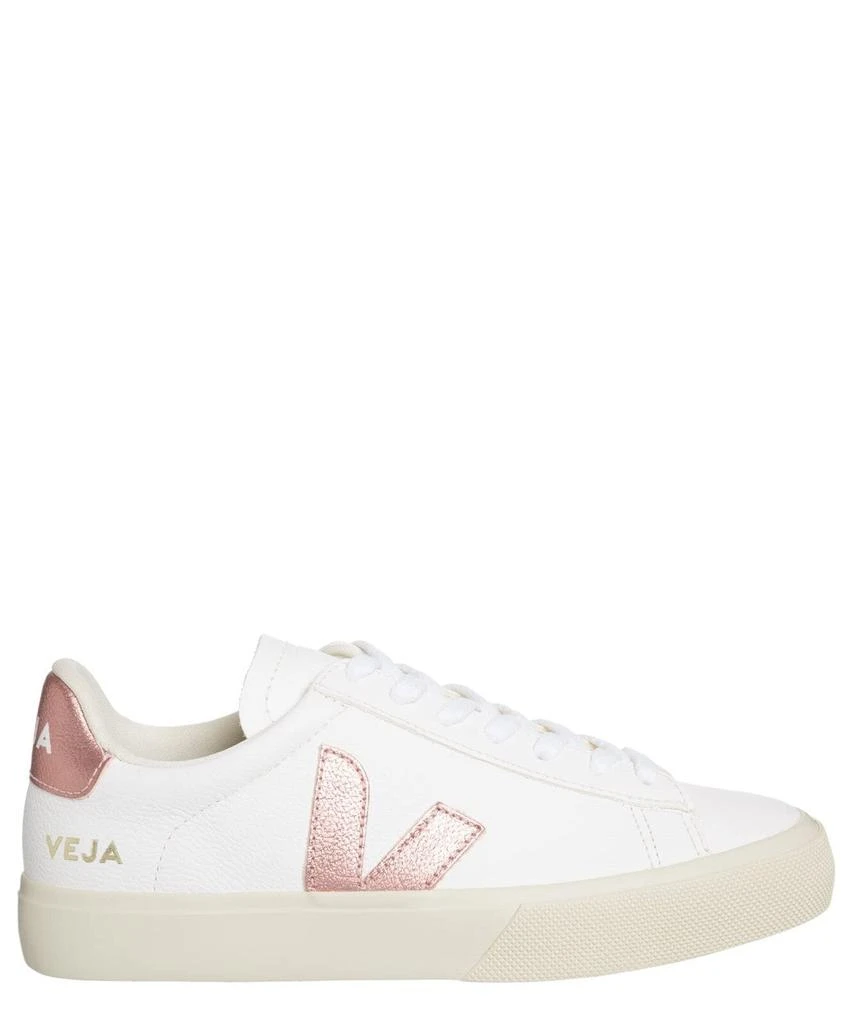 Veja Veja Campo Sneakers Womens 4 White Nacre Leather Lace Up Lifestyle Shoes EEE4287 1