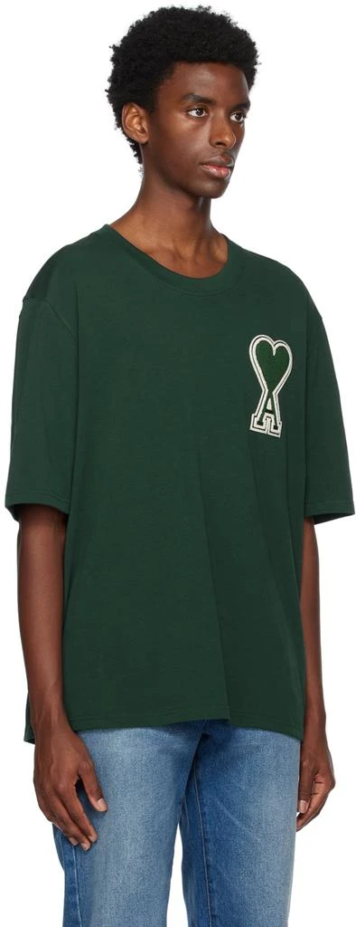 AMI Paris SSENSE Exclusive Green Ami de Cœur T-Shirt 2