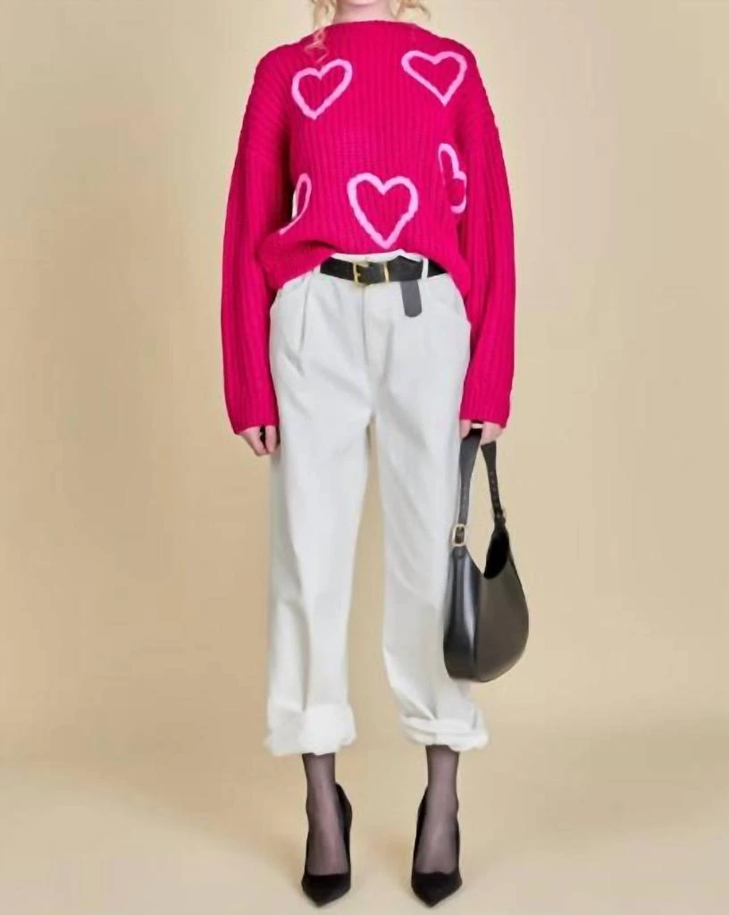 English Factory English Factory - Heart Embroidery Knit Top 1