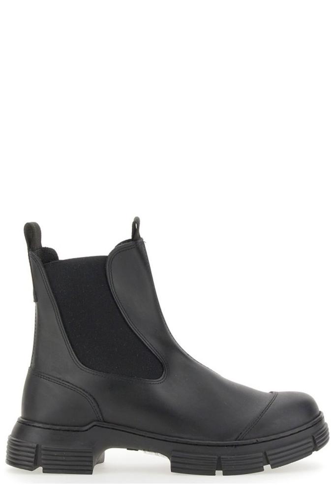 【関税込み】Cleated High Chelsea Boots - Ganni - Synthetic L Cleated High Chelsea Boots - Ganni - Synthetic Leather - Black