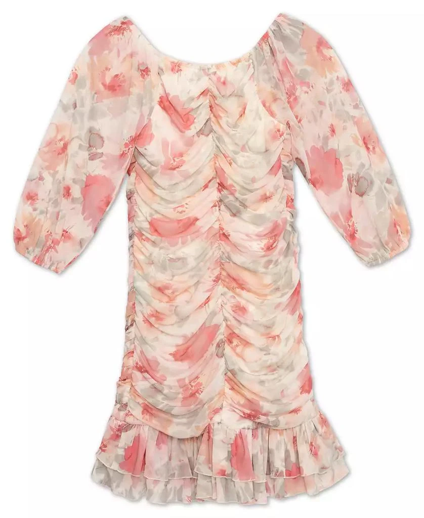 Speechless Big Girls Peony Mesh Bodycon Dress 4
