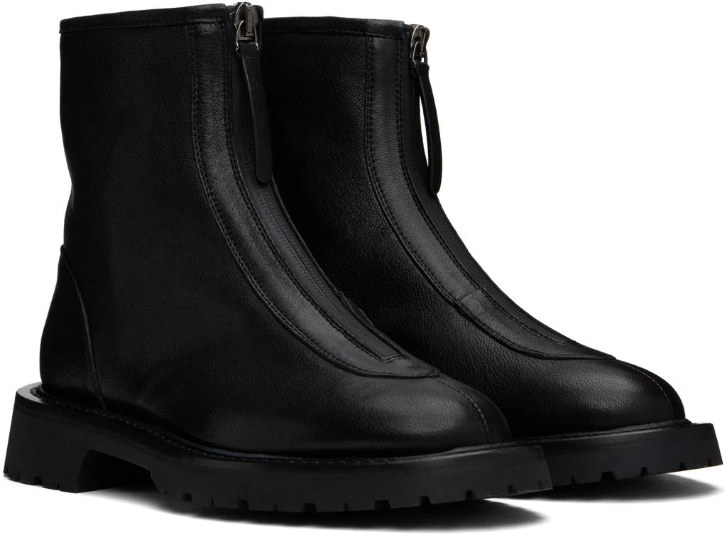 LEGRES Black Zipped Boots 4