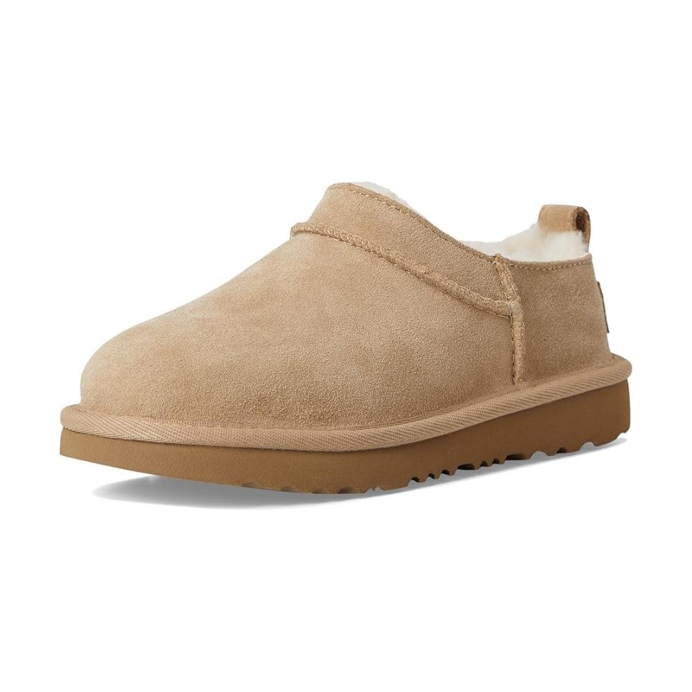 UGG Kids 's Classic Micro 1174410K-SAN Slipper Sand Suede Faux Fur