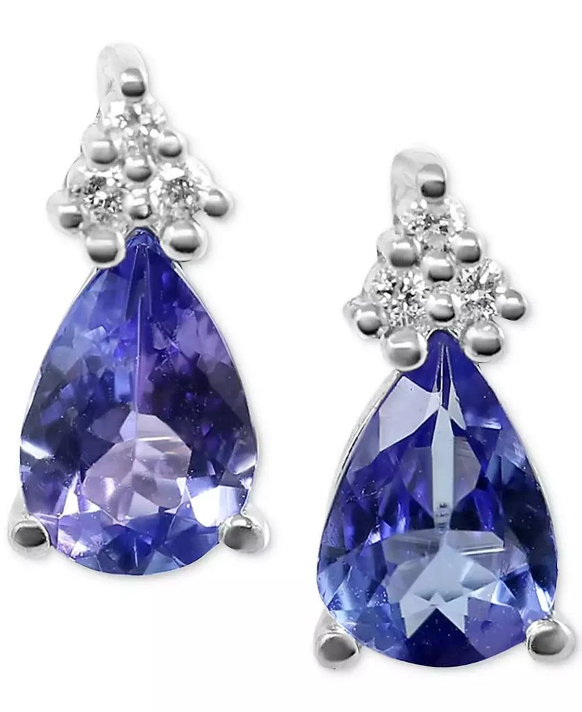 Macy
s Tanzanite (1-1/6 ct. t.w.)
Diamond (1/20 ct. t.w.) Stud Earrings in Sterling Silver
