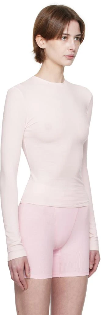 SKIMS Pink Cotton Jersey Long Sleeve T-shirt 2