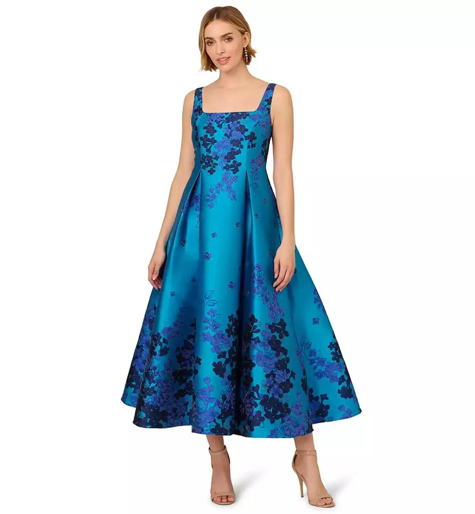 Adrianna Papell Women's Jacquard Fit & Flare Dress 3