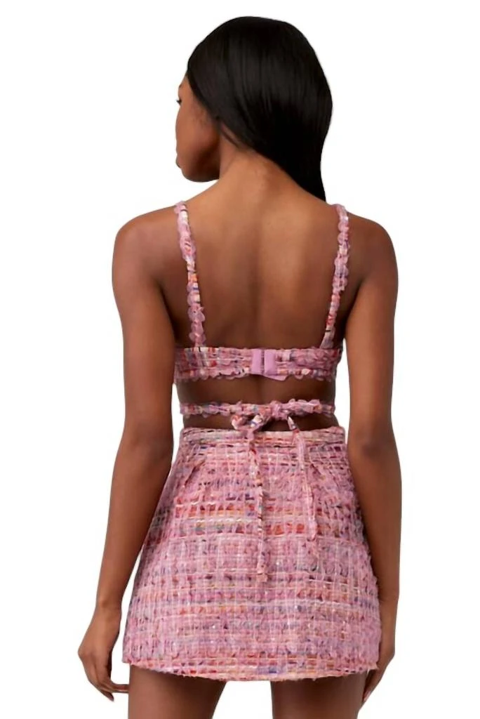 For Love & Lemons Celine Bra Top In Pink 3