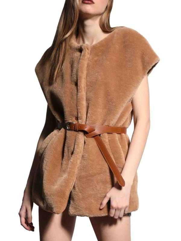 Walter Baker Maryanne Faux Fur Belted Vest 1