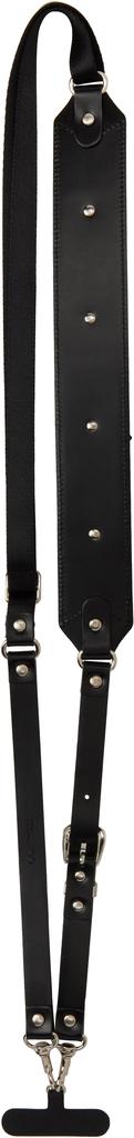 Toga Virilis Black Leather Phone Bag Strap