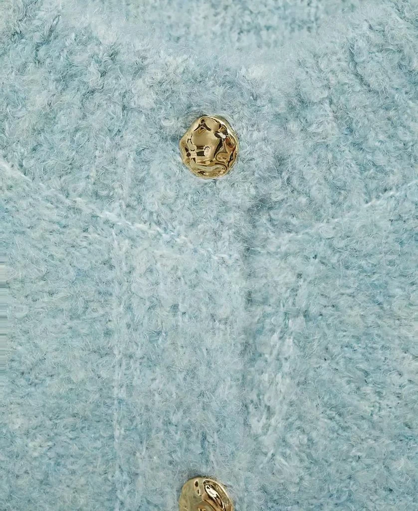 Mango Women's Jewel Buttons Detail Bouclé Knit Sweater 6