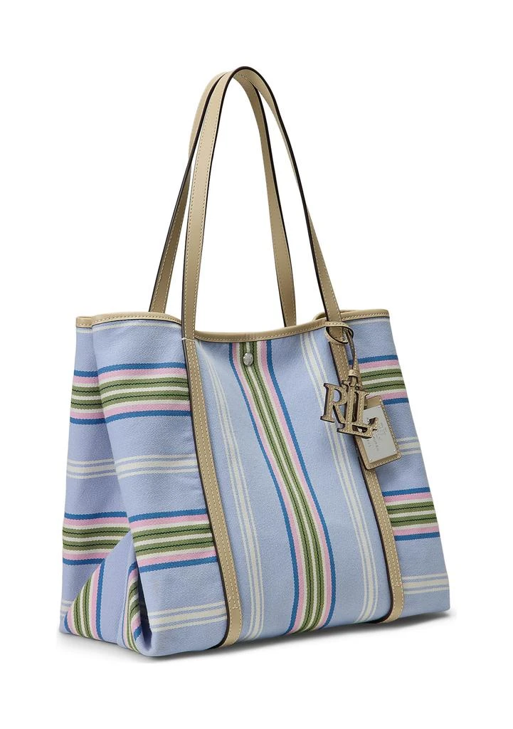 Ralph Lauren Striped Twill Large Emerie Tote Bag 2
