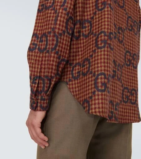 Gucci Maxi GG gingham wool shirt 6