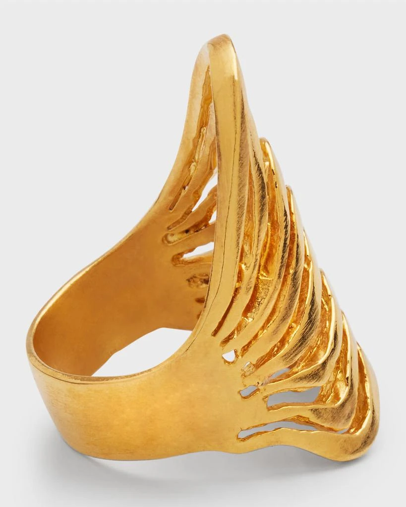 Devon Leigh Gold-Plated Ripple Ring 4