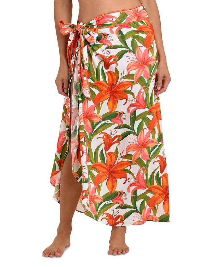 La Blanca Jungle Blossoms Tie Wrap Skirt Swim Cover-Up 1