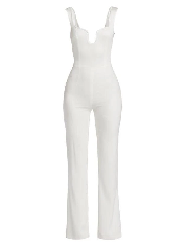 Galvan Barcelona Sleeveless Flared Jumpsuit 6