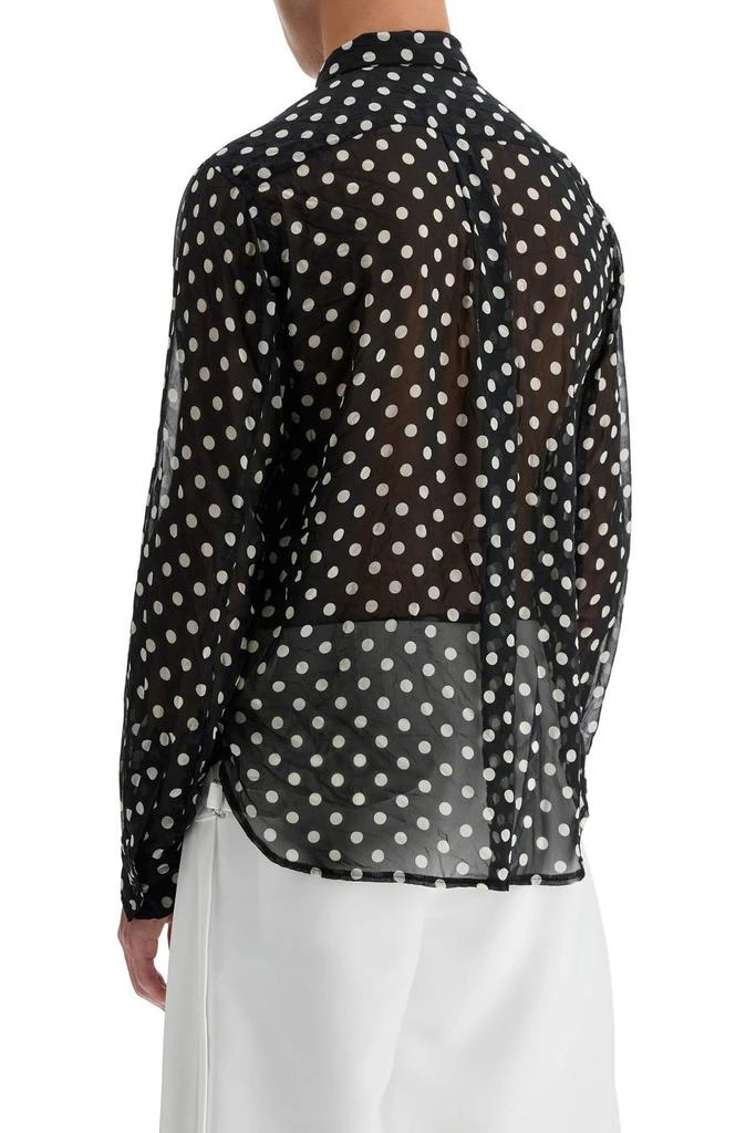 Black Comme des Garçons Black Comme des Garçons Transparent Polka-Dot Shirt 3