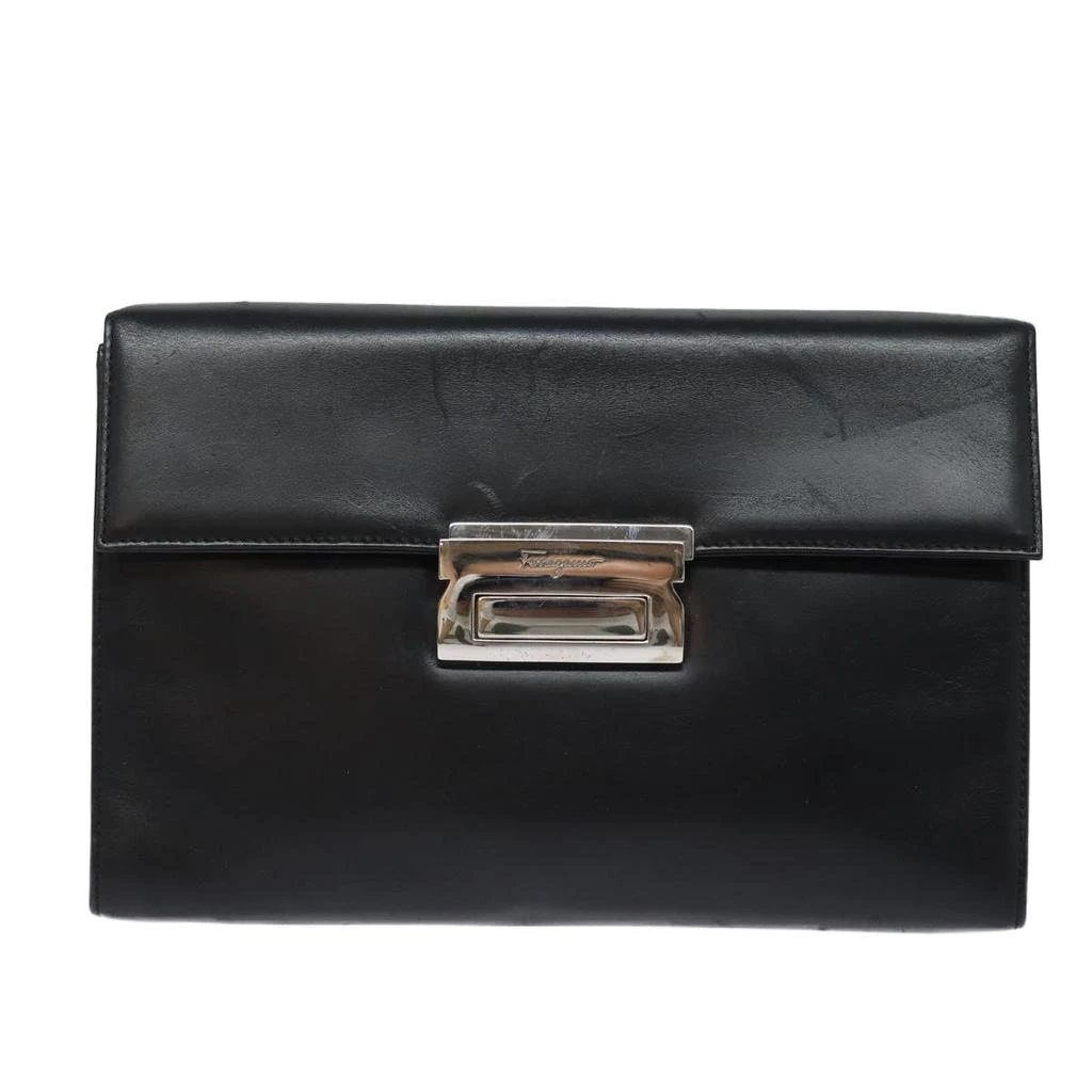 Salvatore Ferragamo Leather Clutch Bag (Pre-Owned) 1
