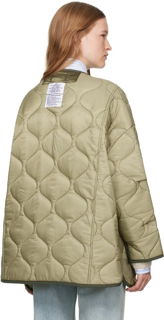The Frankie Shop Green Teddy Quilted Jacket 3