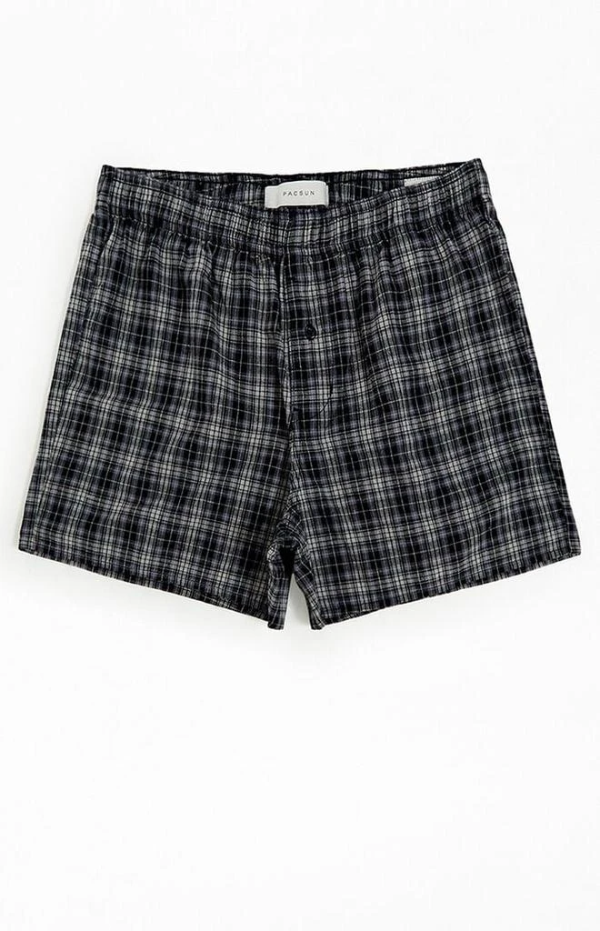 PacSun Blue Plaid Boxer Shorts 1